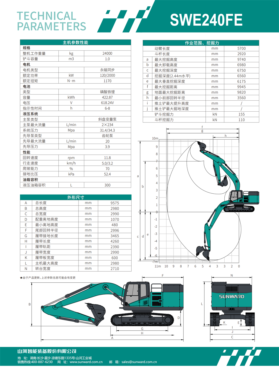 SWE240FE 电动挖掘机